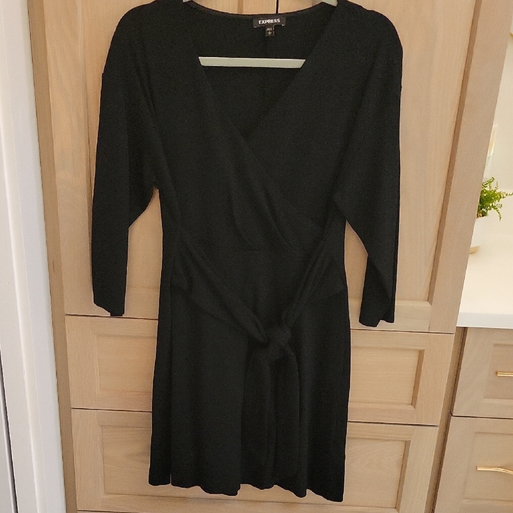 Express Black Long Sleeve Dress